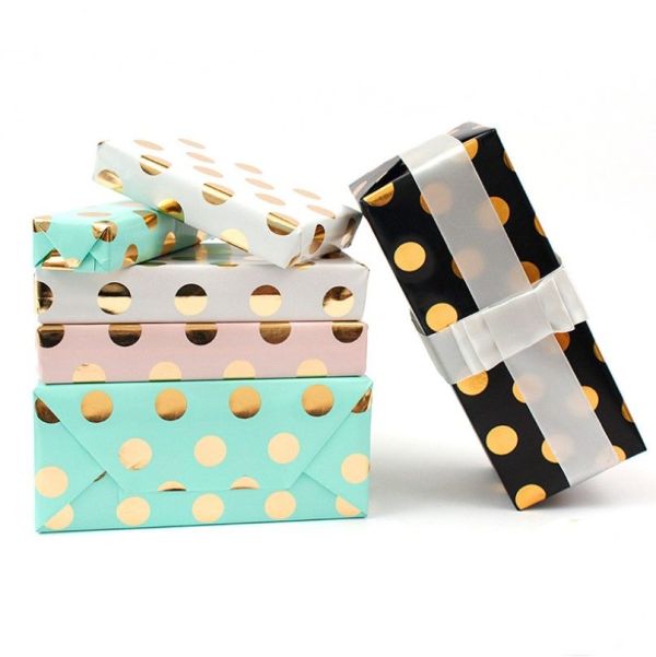 White gold packaging paper
