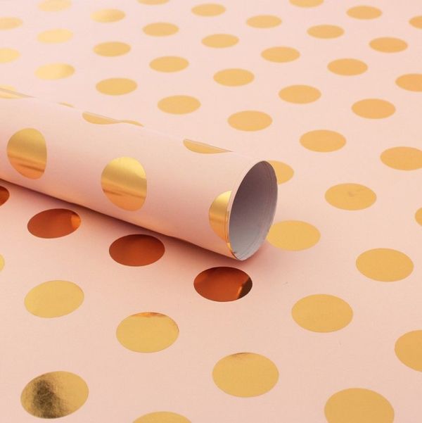 Pink gold packaging paper